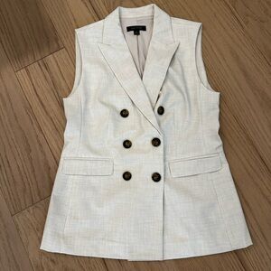 NWOT Ann Taylor Cream Plaid Blazer